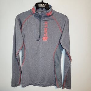 5th Quarter Gray 1/4 Zip Pullover Sweatshirt Women’s Medium Long Sleeve